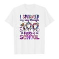 thumbnail image 5 of YUEHUA Kids Little Boys Girls 100 Days of School Shirt Short Sleeve Funny Graphic Letters Print Celebration Top, 5 of 5
