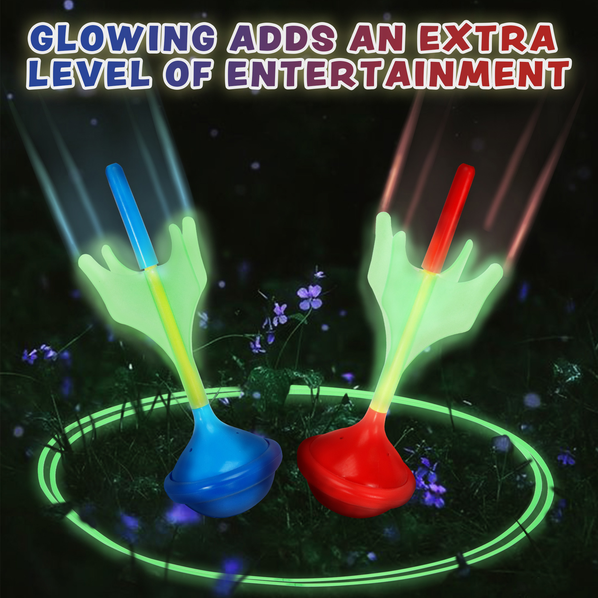 SYNCFUN Lawn Darts Game Set with Glow-in-Dark Targets photo 4