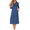 Navy, variant on Ekouaer Women's Zipper Robe 3/4 Sleeves Housecoat Full Length Nightgown Soft Loungewear Robe with Pockets