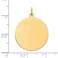 thumbnail image 2 of 14k Yellow Gold Solid Polished Round Disc Charm 28x21mm Wide Pendant Necklace for Women - 1.6 Grams, 2 of 2