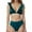 Green, variant on Women's Bathing Suits Ruffles Flounce Bikini Sets Low Rise Two Piece Swimsuit