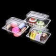 thumbnail image 4 of Clear Hinged Food Container, Plastic Food Containers Square Take Out Container, Clamshell Disposable Dessert Containers for Hamburger, Sandwiches, Cake, Pasta, Salads - 200 Pieces (5.3x4.2 X3.3 In), 4 of 6