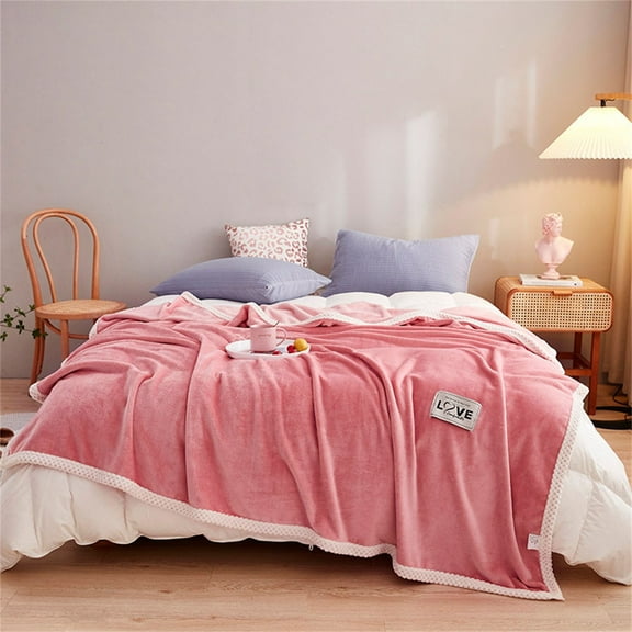 Fleece Blanket: Warm Thickened Winter Blanket Bed Sheet Small Quilt Knee Blanket​