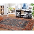 thumbnail image 3 of SAFAVIEH Samarkand Ciera Oriental Area Rug, Turquoise/Rust, 9' x 12', 3 of 12