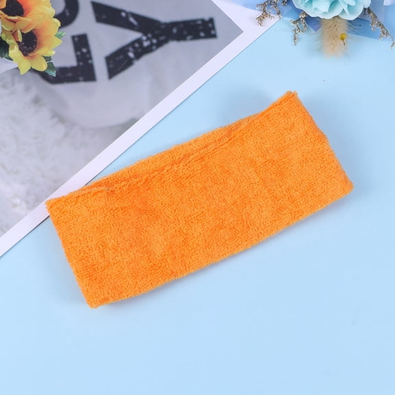 Raindrops Towel Headband 1Pcs for Men and Women in Orange Cloth with Sweat Absorption