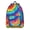 Red and Green, variant on Red and Blue Tie Dye Pattern Backpack for School, Cute School Bag with Adjustable Shoulder Straps and Padded Back, 15.7"x11.8"x5.5"