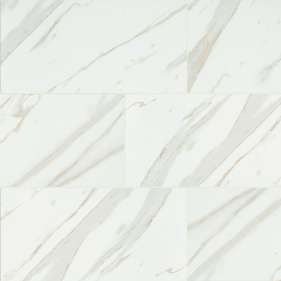 Calacatta 12 in. x 24 in. Glazed Porcelain Floor and Wall Tile (16 sq. ft. / case)