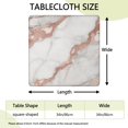 thumbnail image 2 of White Marble Rose Gold Line Pattern Square Fitted Tablecloth with Elastic Edge,Square Table Cover,Washable Elastic Table Cover for Home Kitchen Party Decor 34"x34", 2 of 6