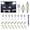 White, variant on 24-Pack White Car Interior LED Dome Light Bulb Kit, Includes 194 T10, DE3175, 578, 31mm & 42mm Bulbs, Replacement for Map, License Plate, Door, Side Marker, Corner and Trunk Lights