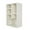 Cream 5 Cubby Solid Geometric Rectangle 16" x 8" x 24", variant on DecMode 16" x 8" 5-Tier Cream Geometric Wall Shelf with Rounded Block Shapes