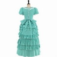 thumbnail image 5 of Victorian Style Striped Bustle Gown Women's Vintage Ball Dress Southern Belle Walking Outfit, 5 of 8