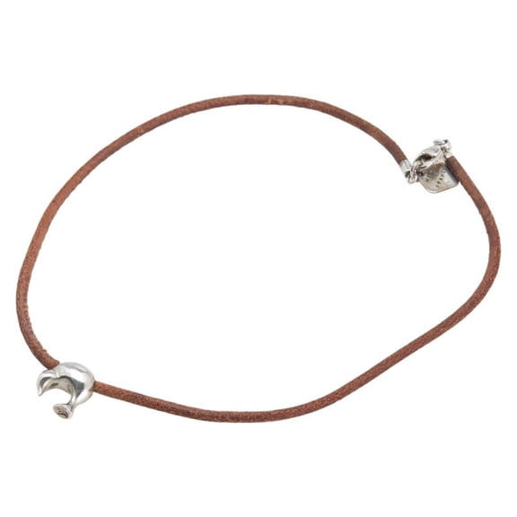 Pre-Owned Louis Vuitton Cup 2003 Limited Edition Kiwi Choker in Silver and Brown SV925 Leather...