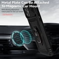 thumbnail image 6 of iPhone 16 Kickstand Armor Case with Slide Camera Lens Protection Cover Built-in 360° Rotate Ring Holder Stand Magnetic Military Shockproof Phone Cover Case for iPhone 16,
Black, 6 of 8