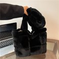 thumbnail image 3 of Bolso Hombro para Mujer Mano Peludo Informal Felpa Compras Suave (), 3 of 8