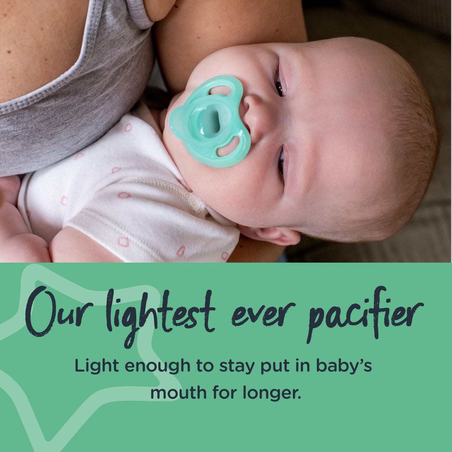 Tommee Tippee Pickapaci Mixed Pacifier 3 Pack, Breast-like, Ultralight and Night-Time Glow in the Dark, 0-6m, 3 Count