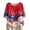 Red, variant on Women's 250th Anniversary USA Shirt Mid Sleeve Independence Day Top 4th of July Shirts America 250 Merchandise Loose Star Print Tee
