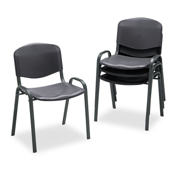 Pemberly Row Stacking Chair in Black (Set of 4)