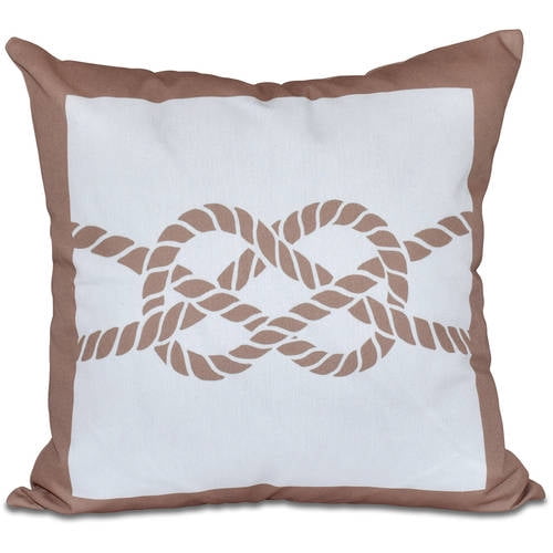 Simply Daisy 16" x 16" Nautical Knot Geometric Print Outdoor Pillow
