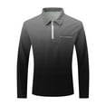 thumbnail image 5 of ZCFZJW Athletic Golf Shirts for Men Casual Tid Dye Gradient Color Print Long Sleeve 1/4 Zip up Pullover Sweatshirts Loose Regular Fit Comfy Workout T-Shirts Tops with Pocket Gray M, 5 of 5