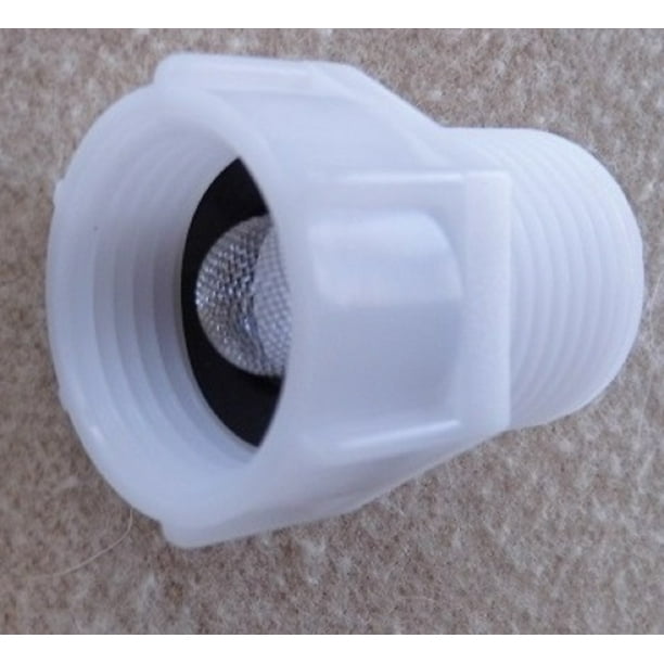 Toilet Fill Valve Filter, 7/8 Inch Male Pipe Adapter to 7/8 Female, Has