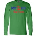thumbnail image 3 of Inktastic Boat Hair Don't Care, Anchor, Sailing - Red Blue Long Sleeve T-Shirt, 3 of 5