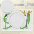 thumbnail image 3 of Ambesonne Celebration Place Mats Set of 4, Queen Crown 90, Standard Size, Yellow Green, 3 of 6