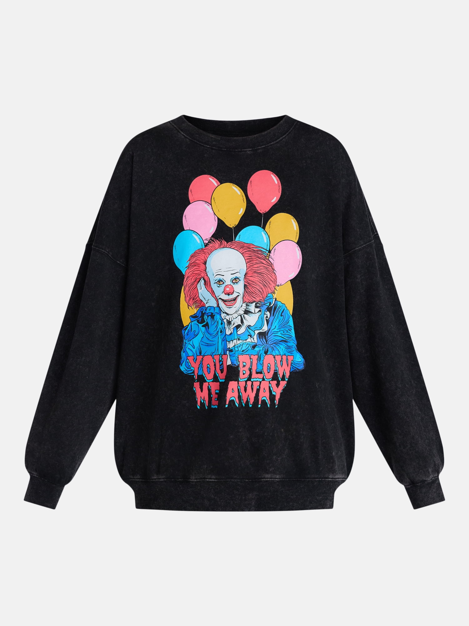 IT Women’s Pennywise Halloween Graphic Print Sweatshirt, Sizes XXS–XXL