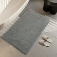 thumbnail image 4 of sruoe Bathroom Rugs, Bath Mat for Bathroom Floor 1pcs, Bath Mats for Bathroom Floor Non Slip Non Skid, Rectangular Cloth Floor Mat for Bath Door Household, Gray, 4 of 5