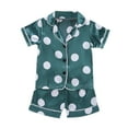 thumbnail image 5 of NIEWTR Baby Boys Clothes Set Toddler Infant Boys Button-down Shirt Tops + Cotton Gauze Shorts Summer Outfit 2PCS with Pockets(A1-Green,6-12 Months), 5 of 5