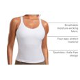 thumbnail image 4 of Musculosa CRZ YOGA Blanca Mediana con Espalda en Y y Sostén Incorporado, 4 of 7
