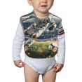 thumbnail image 6 of Susaid Astronaut Soccer Field Print Bibs for Babies Toddlers Adjustable Waterproof Free Soft Durable Bibs for eating with Large Pocket Food Catcher, 6 of 8