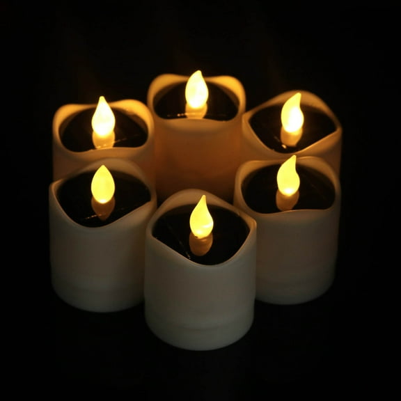Vikakiooze 6pc Halloween Solar Candle Light Outdoor Decoration LED Candle Light๐๐