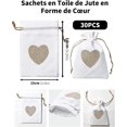 thumbnail image 2 of 30 Bolsas de Yute LzGUNGY con Patrón de Corazón 10 x 14 cm, 2 of 5