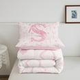 thumbnail image 6 of Erosebridal Girly Pink Bowknot Bedding Sets Queen with Comforter, Initial S Letter Duvet Insert, Cartoon Love Decor, Reversible, 6 of 8