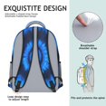 thumbnail image 5 of Blue and Black Tie Dye Pattern Backpack for School, Cute School Bag with Adjustable Shoulder Straps and Padded Back, 15.3"x11"x6.7", 5 of 5