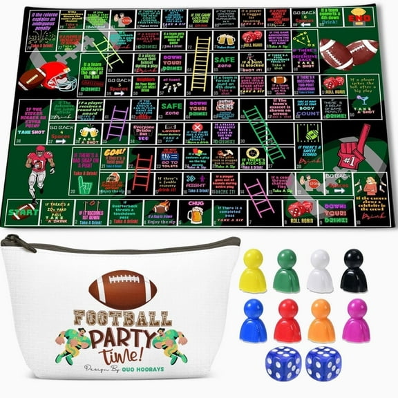 OUO Hoorays Football Drinking Game,Party Board Game for Adults,89 Funny Prompts Super Fun for Game Night,Suitable as Christmas, Thanksgiving, Birthday Gifts