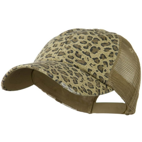 Alabama Girl Leopard Baseball Cap in Tan