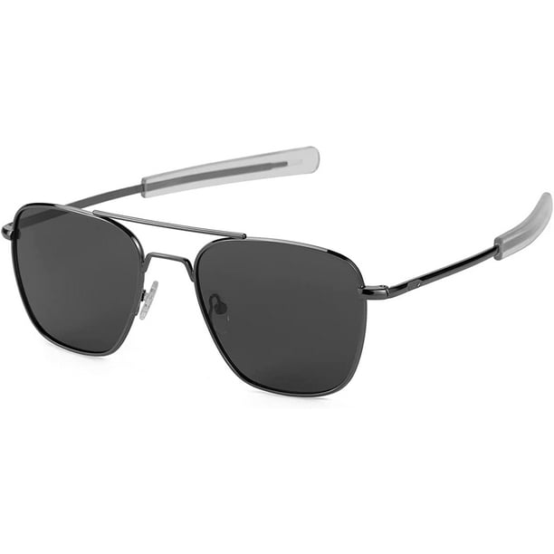 Square Aviator Sunglasses for Men Retro Military Tough Guy Style Shades