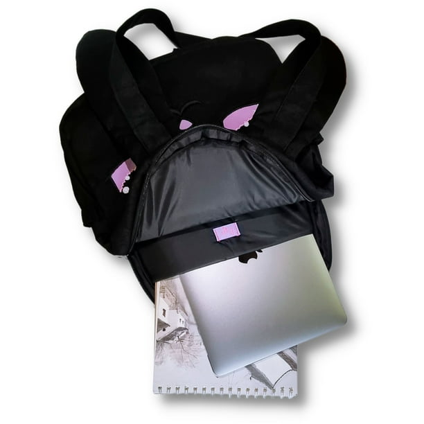 Mochila Bolso Forma Conejo Kawaii KIOKO Color Negro Grande Porta