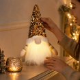 thumbnail image 4 of Christmas Decorations Indoor Outdoor, Light Up Sequin Christmas Gnome with Glowing Beard, Faceless Swedish Tomte Decor for Shelf, Mantel, Tabletop, 4 of 8