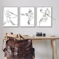 thumbnail image 2 of Stupell Industries Simple Line Doodle People Playing Sports Baseball Football Basketball, 24 x 30, Design by Kamdon Kreations, 2 of 6
