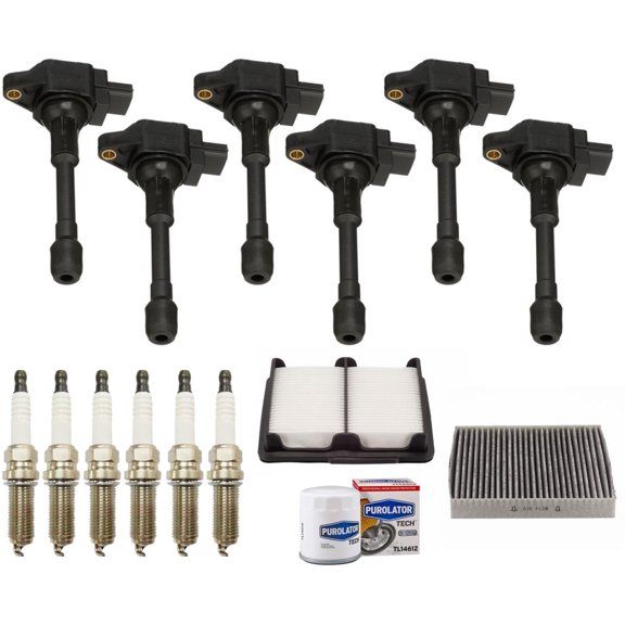 Ignition Coils Spark Plugs Tune Up Kit For Infiniti FX37 3.7L 2013