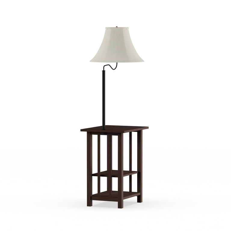 Better Homes & Gardens 3-Rack End Table Floor Lamp, Espresso