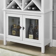 thumbnail image 4 of Gramercy Way Jill Zarin White Bar Cabinet Bookshelf with Glass Doors, 4 of 10