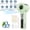 Green, variant on HangFan handheld rechargeable misting fan, with digital display, 30ml water tank, 100 speed, portable, suitable for outdoor/travel/camping-Green