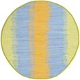 thumbnail image 1 of Safavieh Montauk Tapis Rond 4 Pieds en Coton Tissé à la Main Vert et Or, 1 of 3