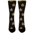 thumbnail image 4 of ThisWear Funny Fox Print Socks Fox in Box Fox Socks for Men and Women Fox Clothing 1-Pair Novelty Crew Socks, 4 of 5