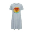 thumbnail image 5 of Utoimkio Short Sleeve Nightgowns for Women Plus Size Soft Sleepshirt Casual Print Scoop Neck Nightshirts Casual Loungewear, 5 of 7