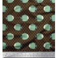thumbnail image 1 of Soimoi Brown Cotton Voile Fabric Grouper Fish Ocean Print Fabric by Yard 56 Inch Wide, 1 of 3