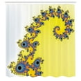 thumbnail image 3 of Ambesonne Modern Shower Curtain, Trippy Seahorse Pattern, 69"Wx75"L, Earth Yellow Blue, 3 of 5